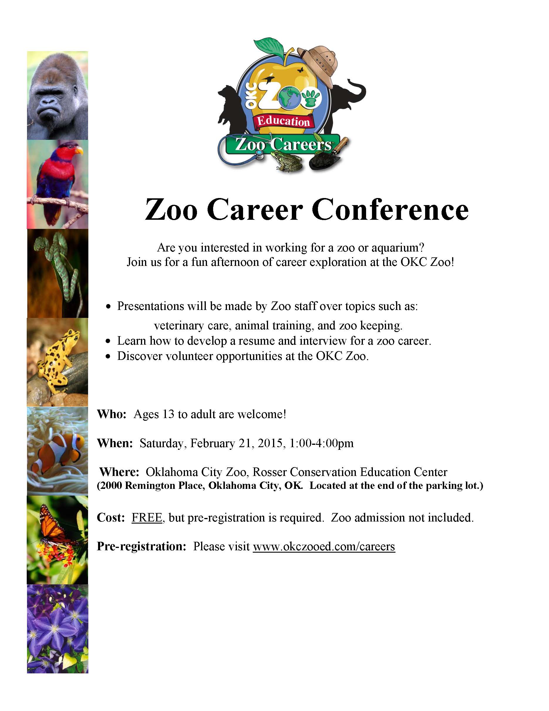 2015 Zoo Career Conference Flyer